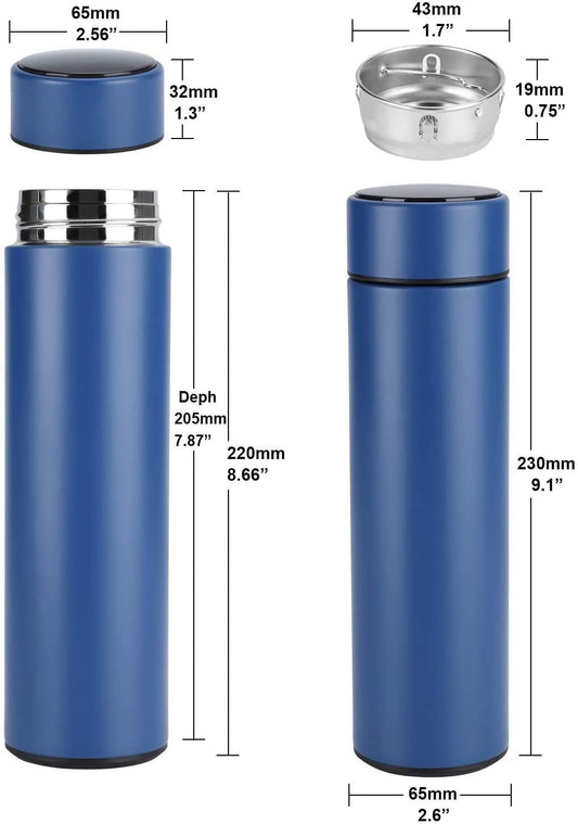 Smart Thermos Water Bottle LED Digital Temperature Water Bottle Display Stainless Steel Coffee Thermal Vaccum Mug Intelligent Insulation Cups Vacuum Flask Temperature Bottles